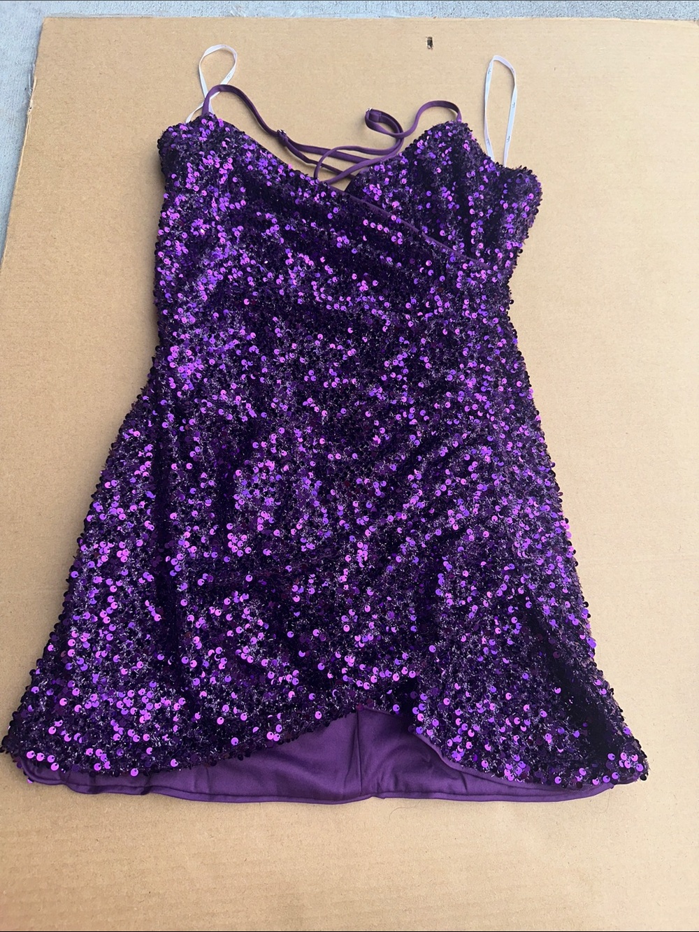 Lulu's Purple Sequin Mini Dress